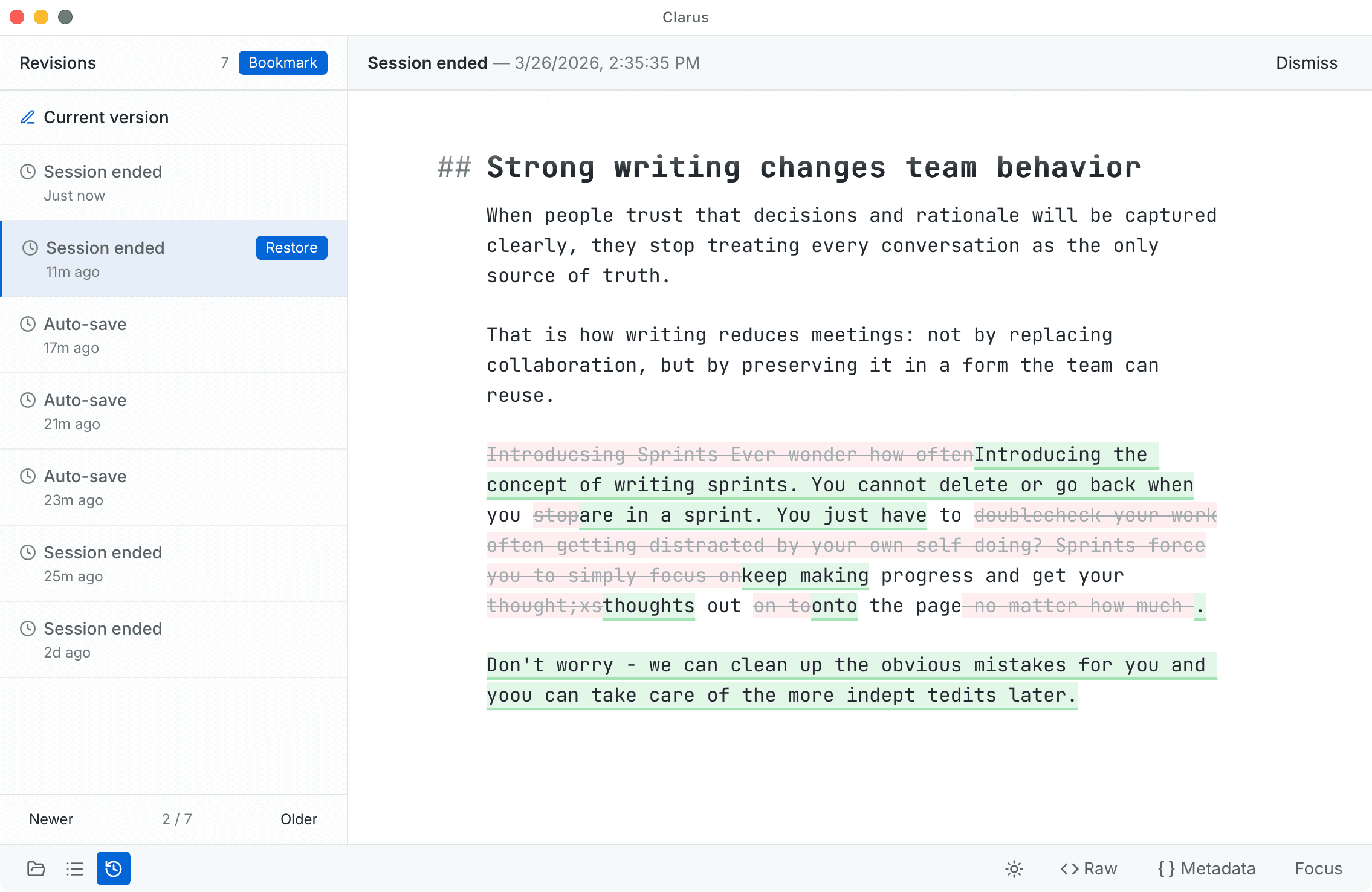 Clarus for Marketers — Write on Brand, Every Time screenshot